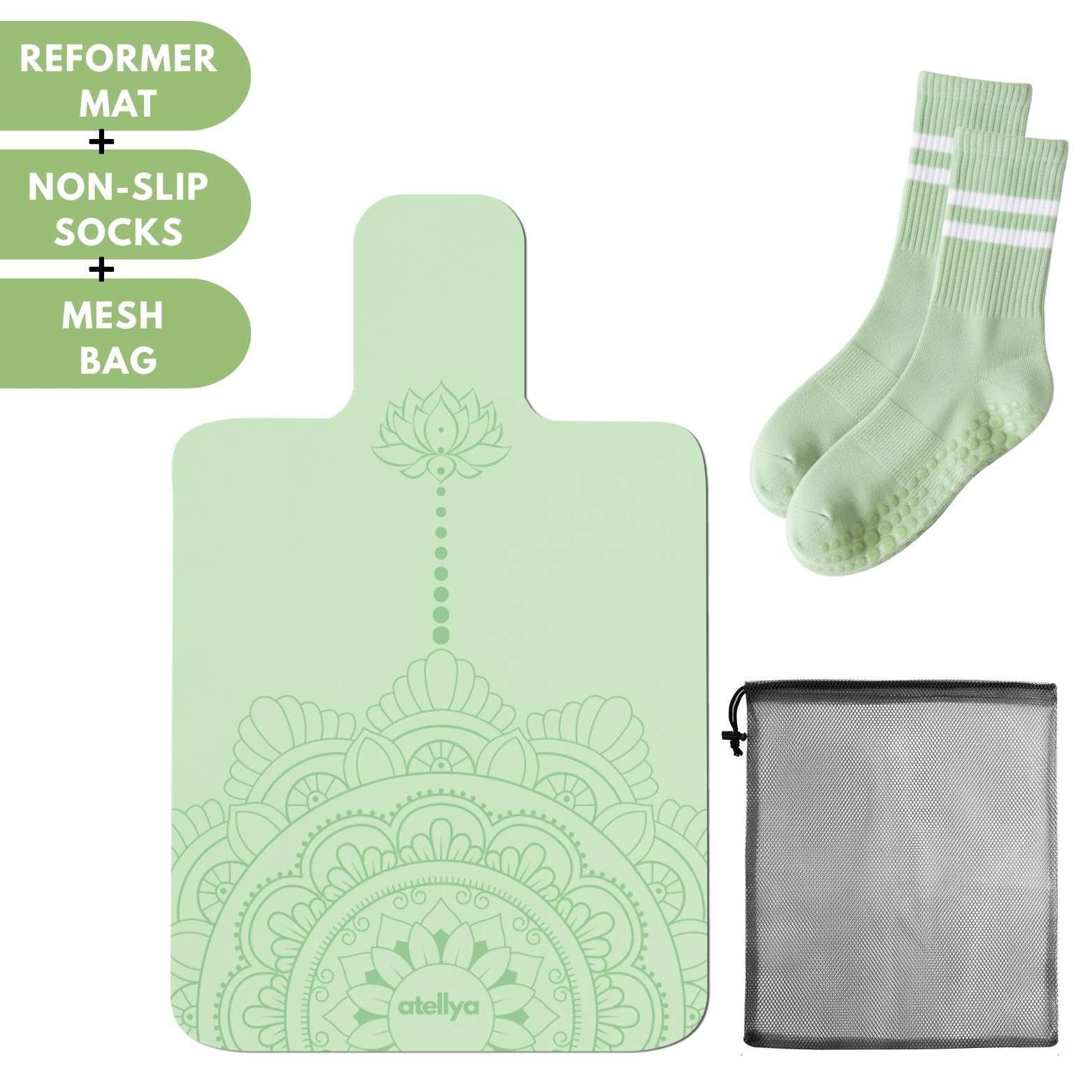 Atellya Pilates Reformer Mat Set – Mint Green | Non-Slip, Ultra-Light & Hygienic Cover - Image 4