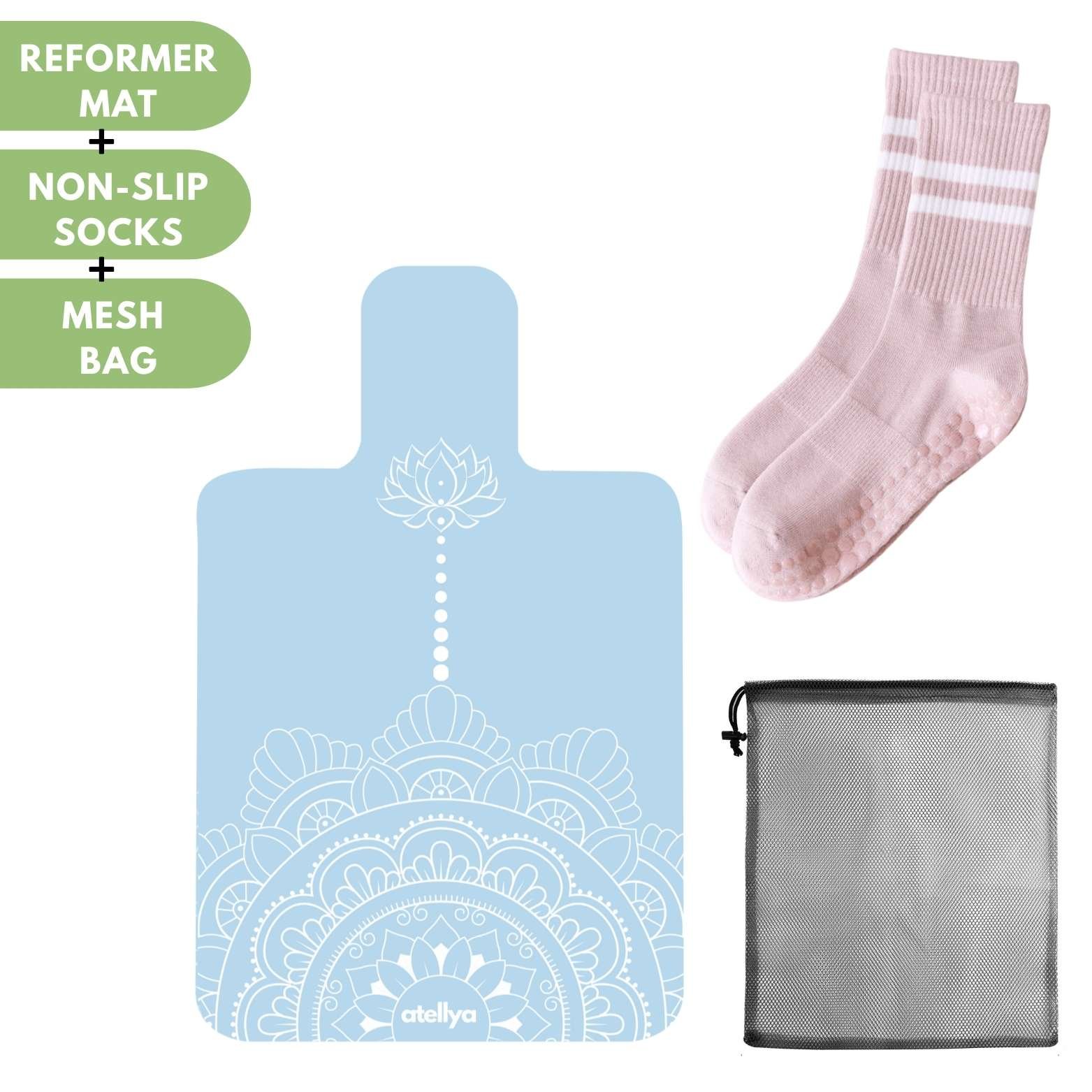 Atellya Pilates Reformer Mat Set – Blue | Non-Slip, Ultra-Light & Hygienic Cover - Image 2