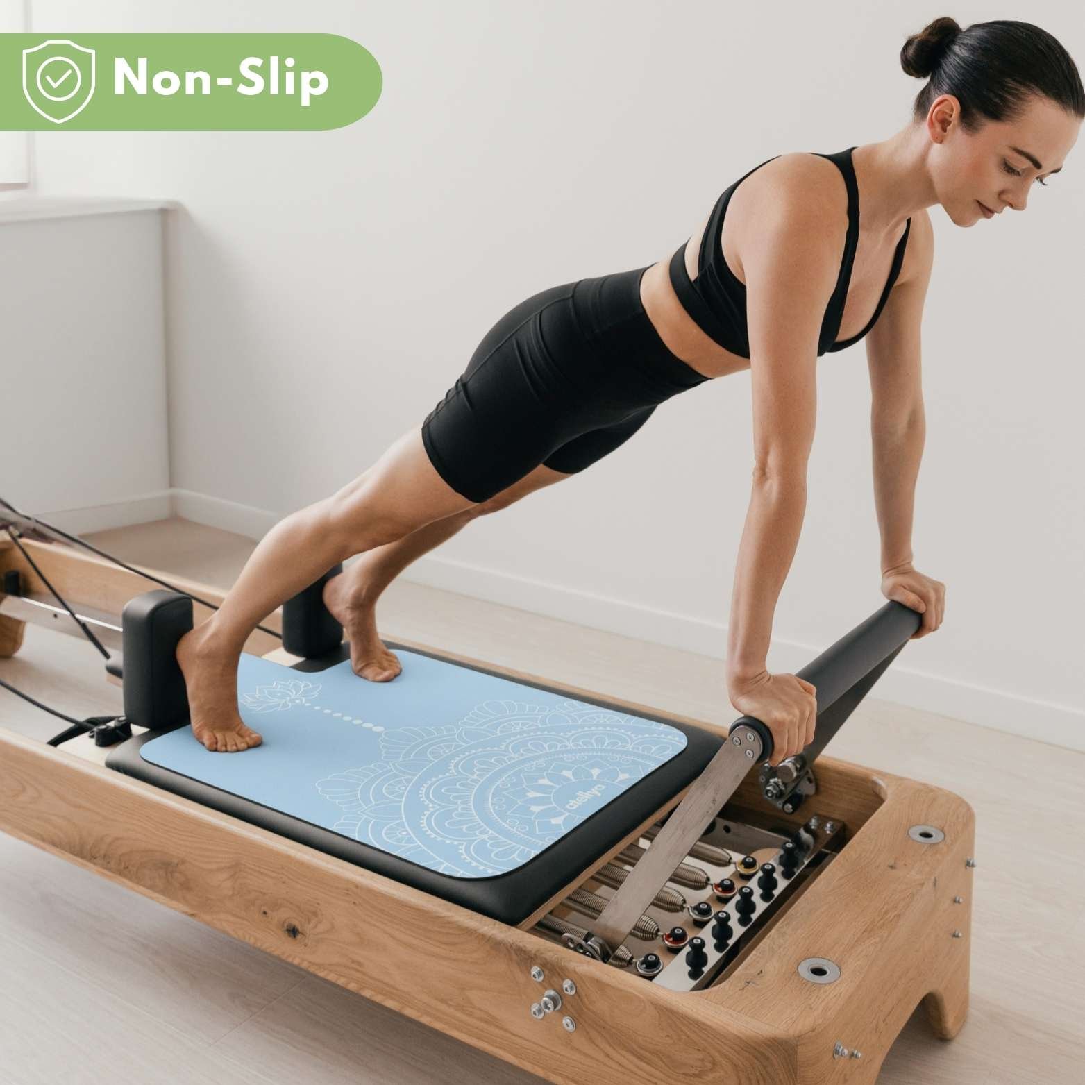 Atellya Pilates Reformer Mat Set – Blue | Non-Slip, Ultra-Light & Hygienic Cover - Image 4