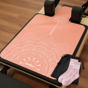 Atellya Pilates Reformer Mat Set – Coral | Non-Slip, Ultra-Light & Hygienic Cover